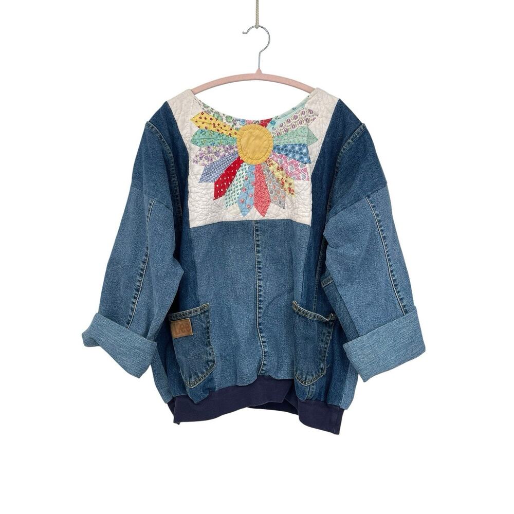Vintage Lee Jeans Quilt Shirt Size Medium